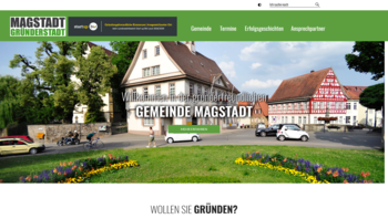 Startseite von der Homepage